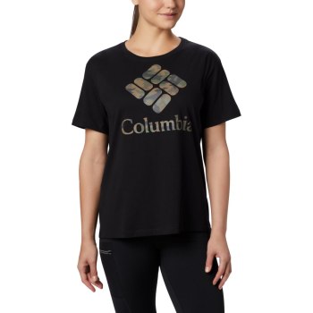 Columbia Ženske Majice - Park Relaxed Crne Maskirne | ZOGR-29154